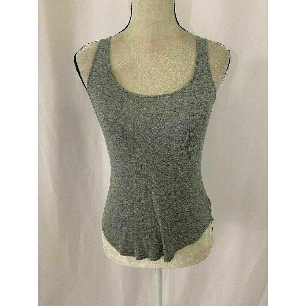 J Crew Womens Solid Gray Scoop Neck Tank Top Xxs